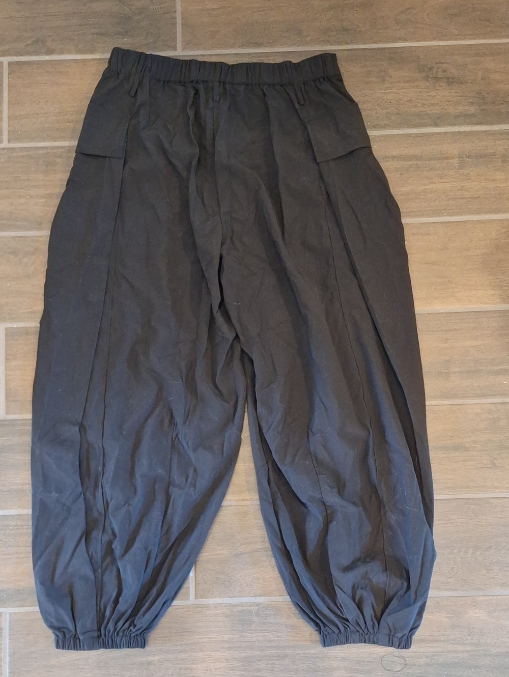 NWT Halara High Waisted Flap Pocket Balloon Cargo Pants Black Size Large - Picture 5 of 9